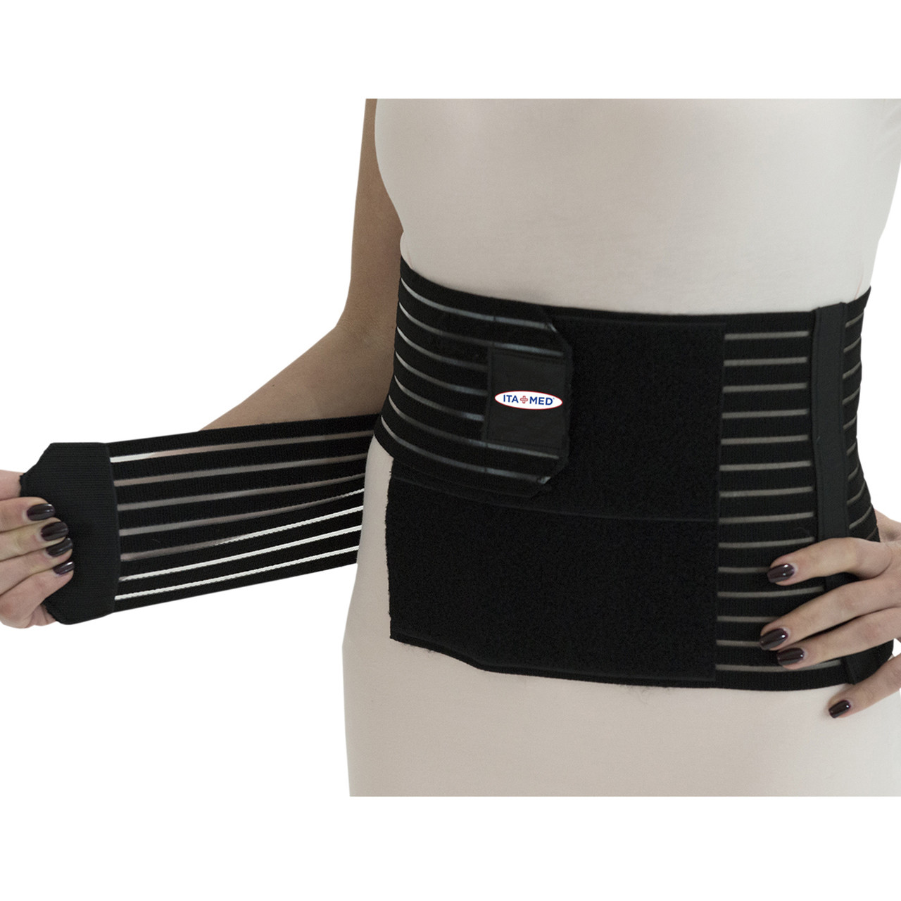 ITA-MED Women’s Light Abdominal Support Binder – Breathable Elastic Made in USA