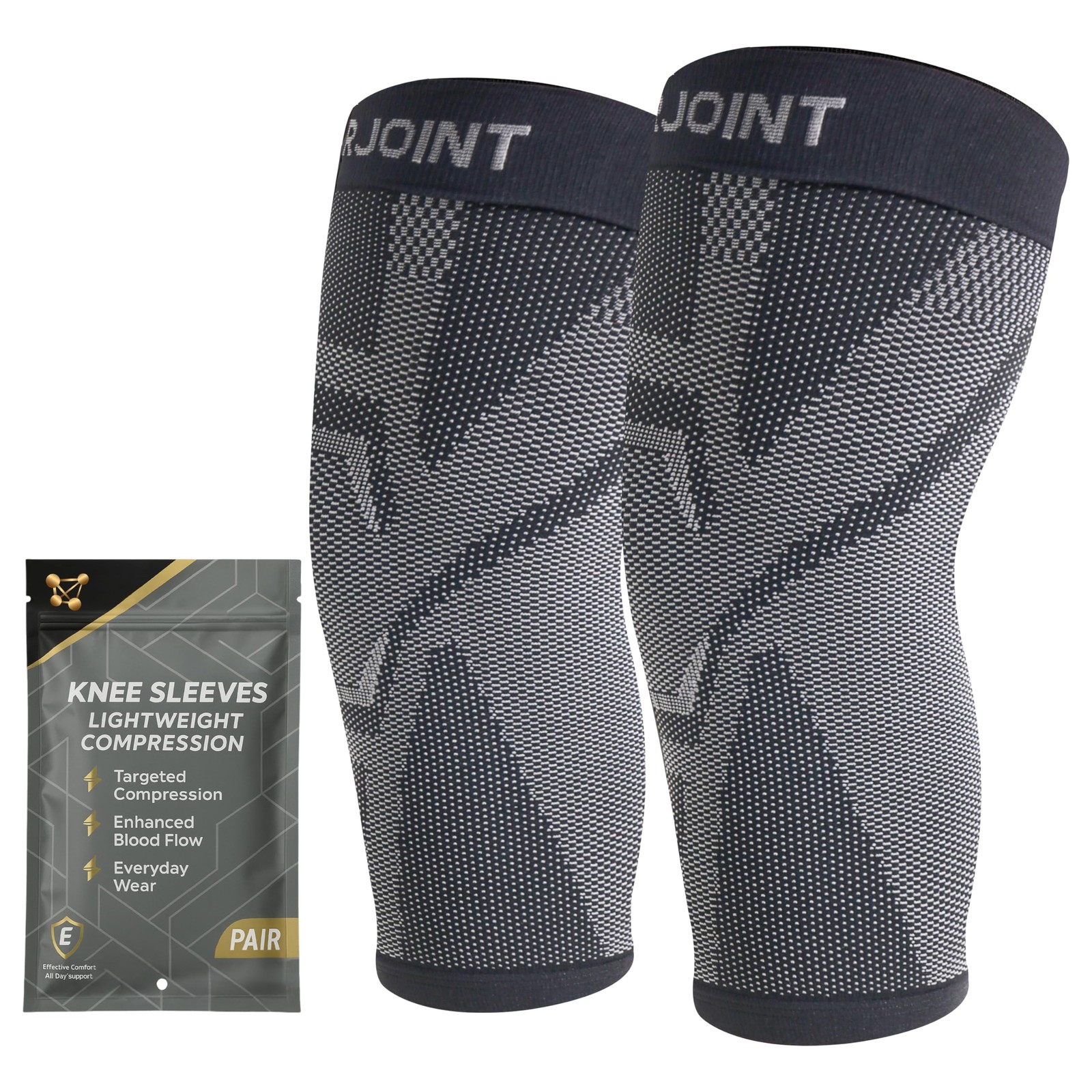 CopperJoint Knee Sleeve Pair Women & Men, Lightweight Daily Support, Medium