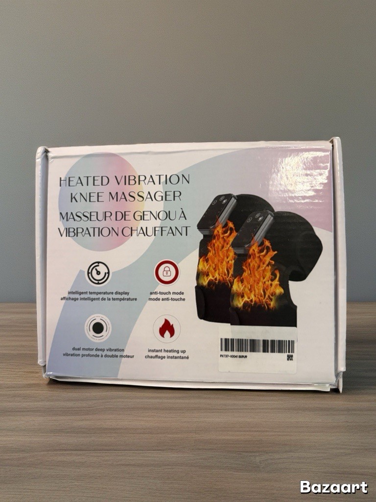Knee Shoulder Elbow Massager Braces with Heat & VIBRATION-2PK-BLACK NEW