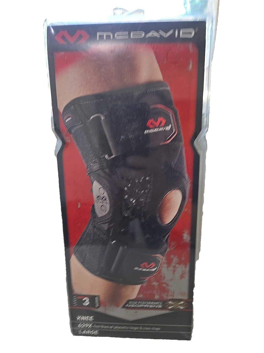 McDavid 429X Hinged Knee Brace Support Level 3 Maximum Black Large Latex Free