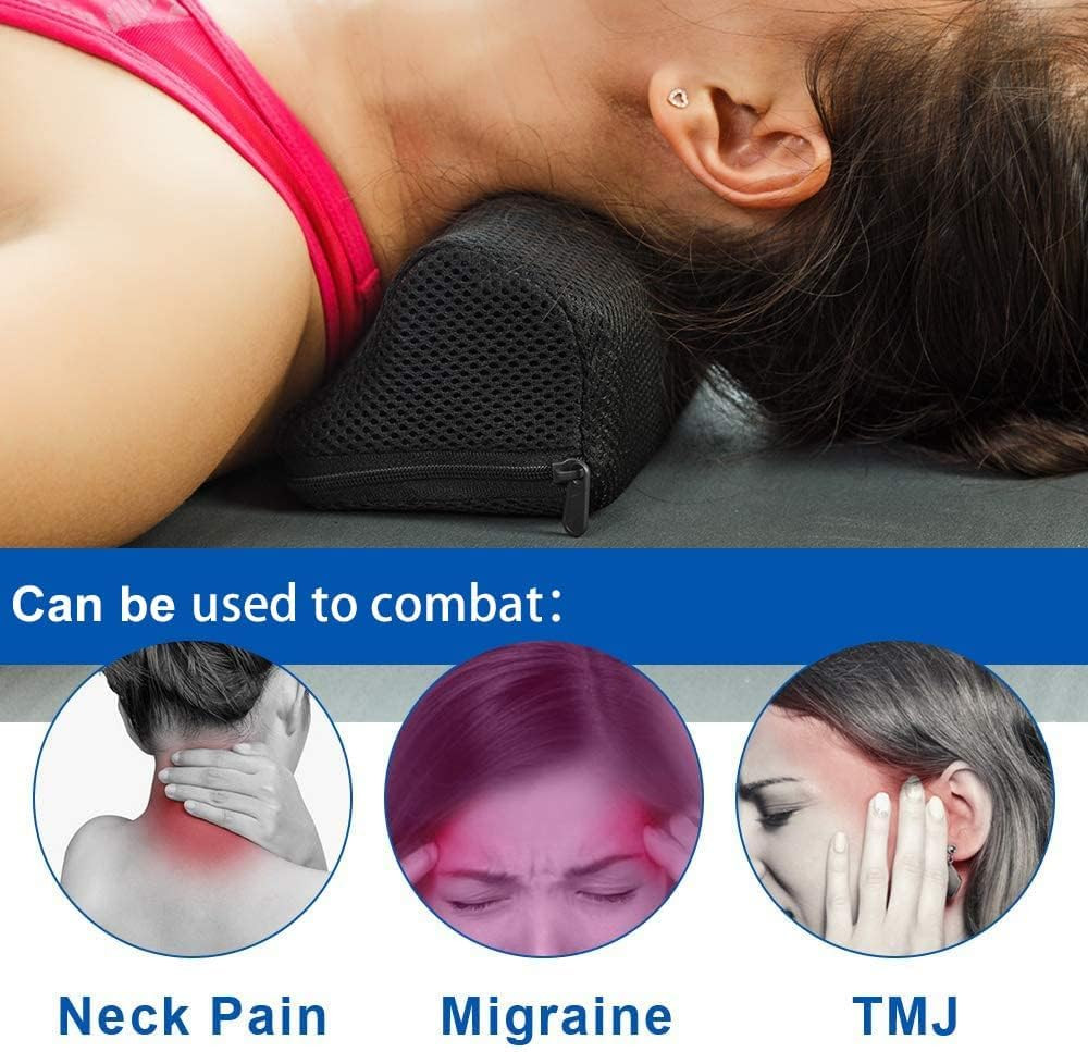 Strongtek Cervical Neck Wedge – Firm Foam Orthotic Block for Neck Curve Restorat
