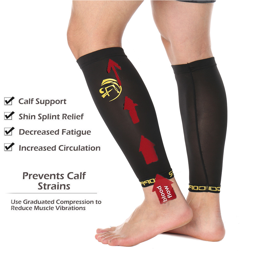 Copper Infused Calf Brace Medical Sports Support Compression Sleeves Leg Running