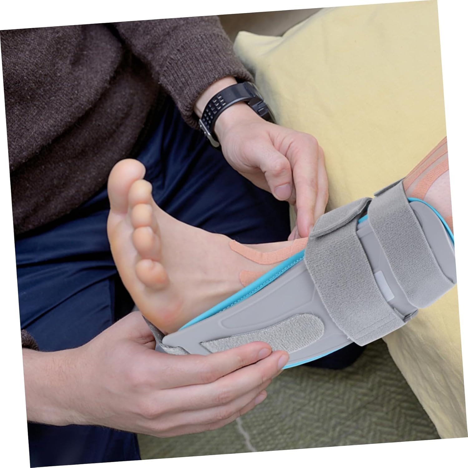 Collbath Foot Drop Brace Plantar Fasciitis Splint Adult Gray One Size