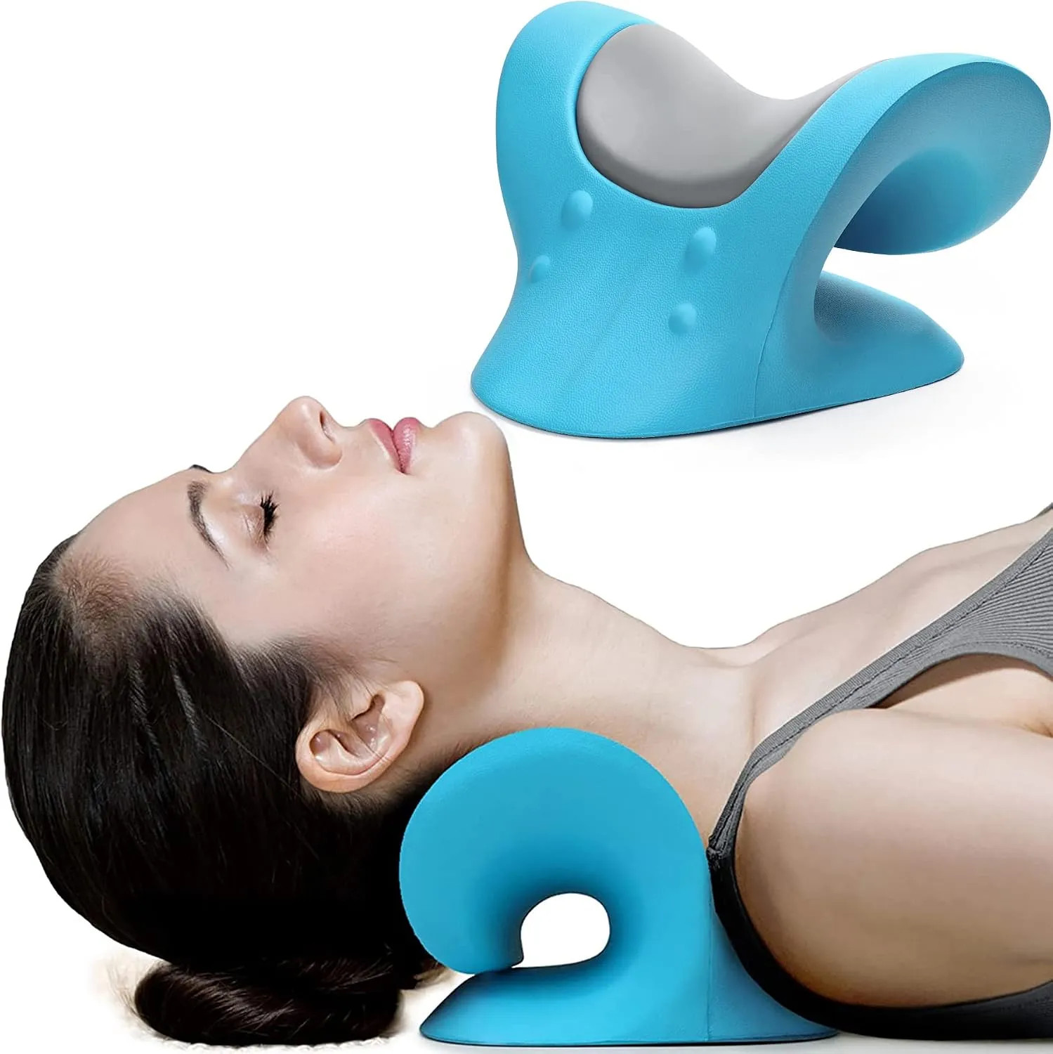 Neck Stretcher Cervical Traction Device for Neck Pain Relief and Spine Alignment