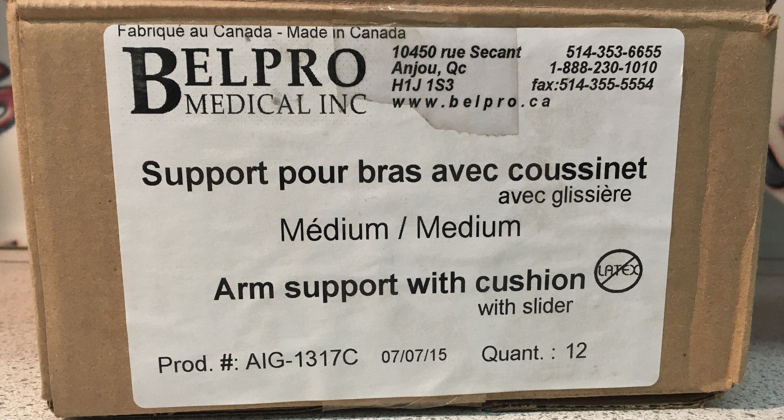 Case of 12 Belpro Medical inc. AIG-1317C Arm Immobilizer/ Support w/ Cushion (M)