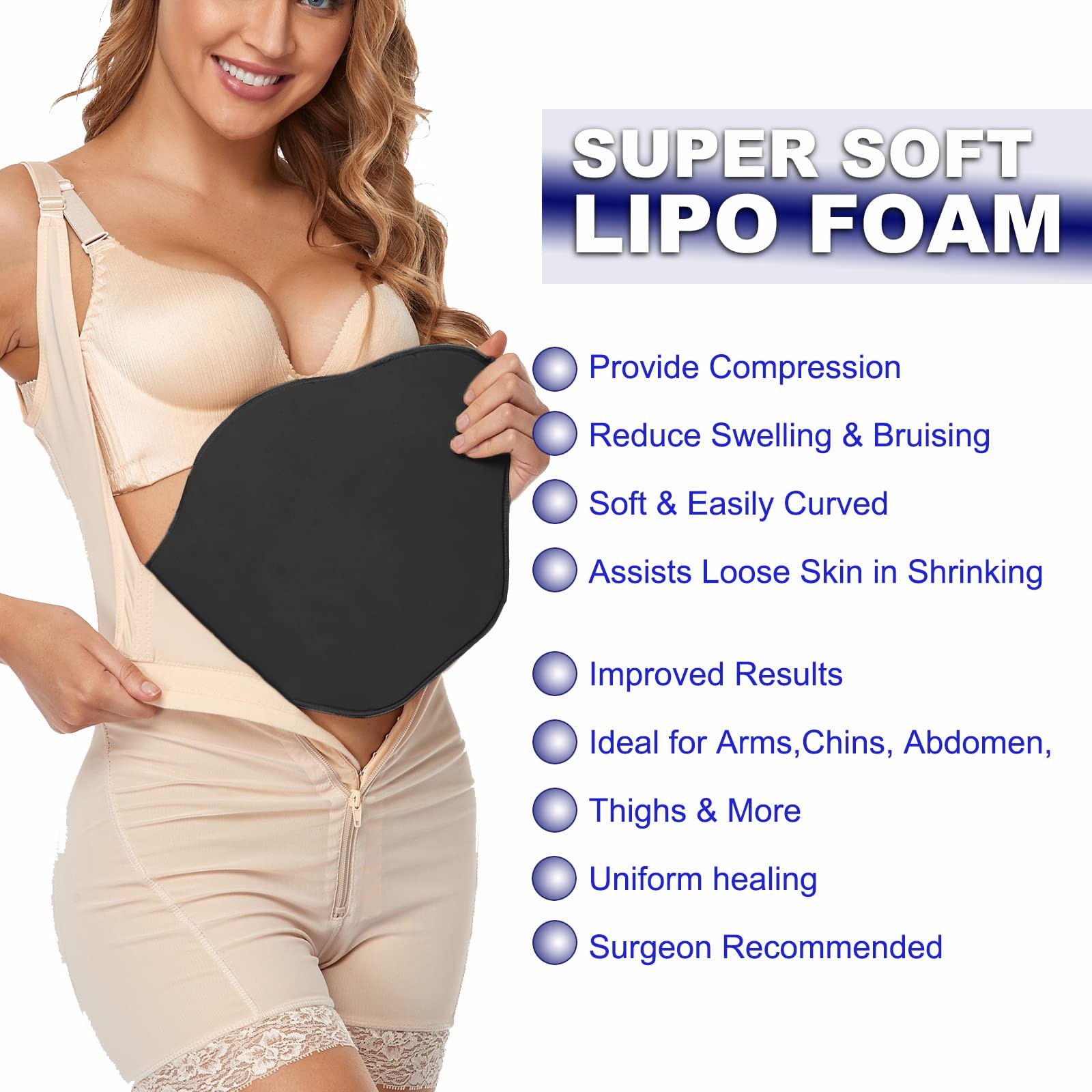 3 Pack Lipo Foam Ab Board Post Surgery Liposuction Abdominal Compression Boar…