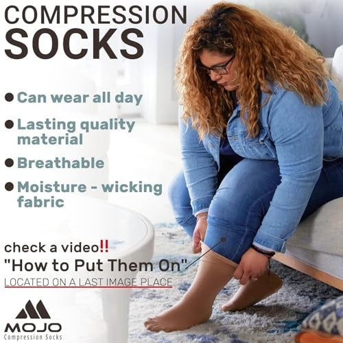 for Women and Men 20-30mmHg Knee High – Graduated Knee High Medium Beige