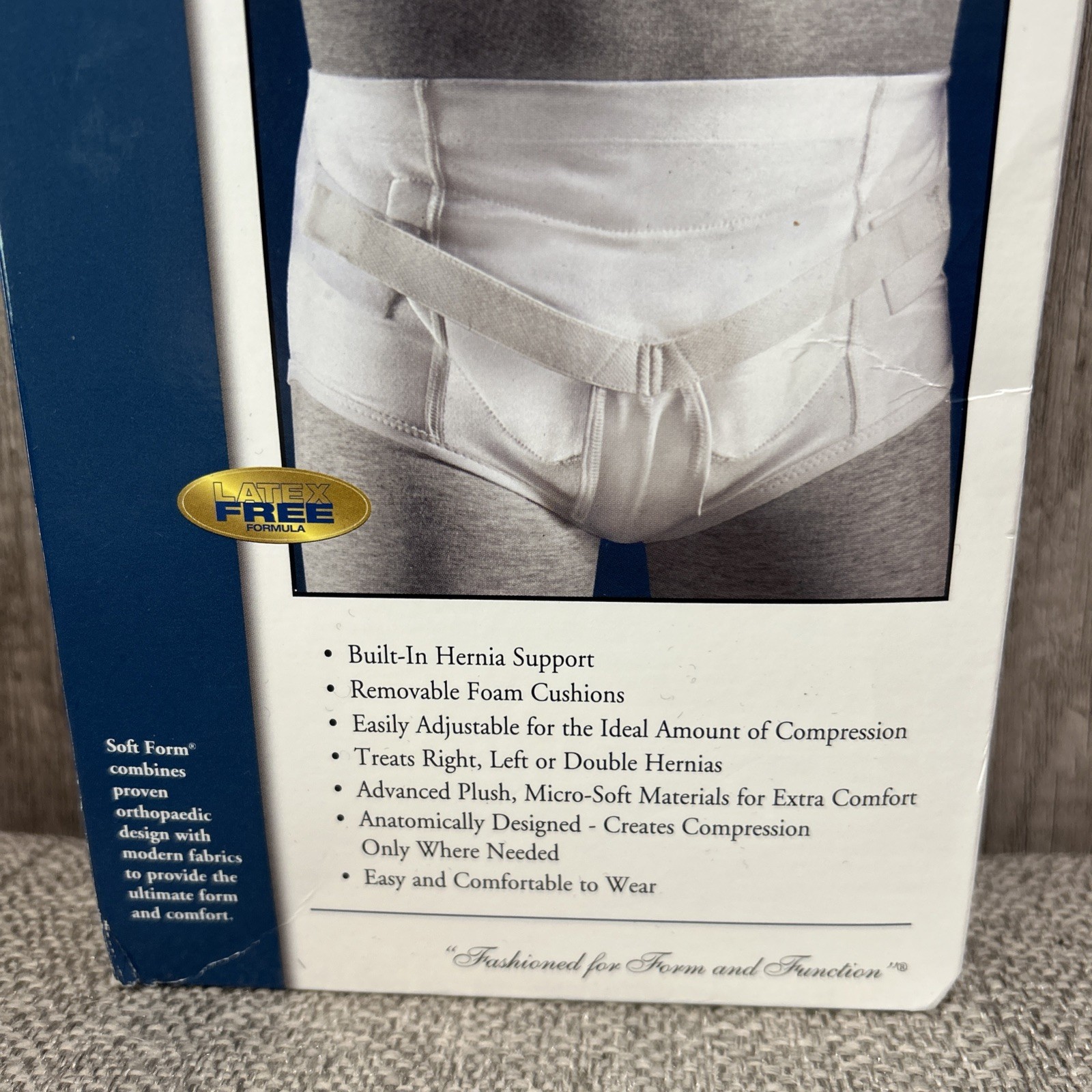 Hernia Brief Men’s Size Medium Soft Form Support Garment Foam Pressure Cushion