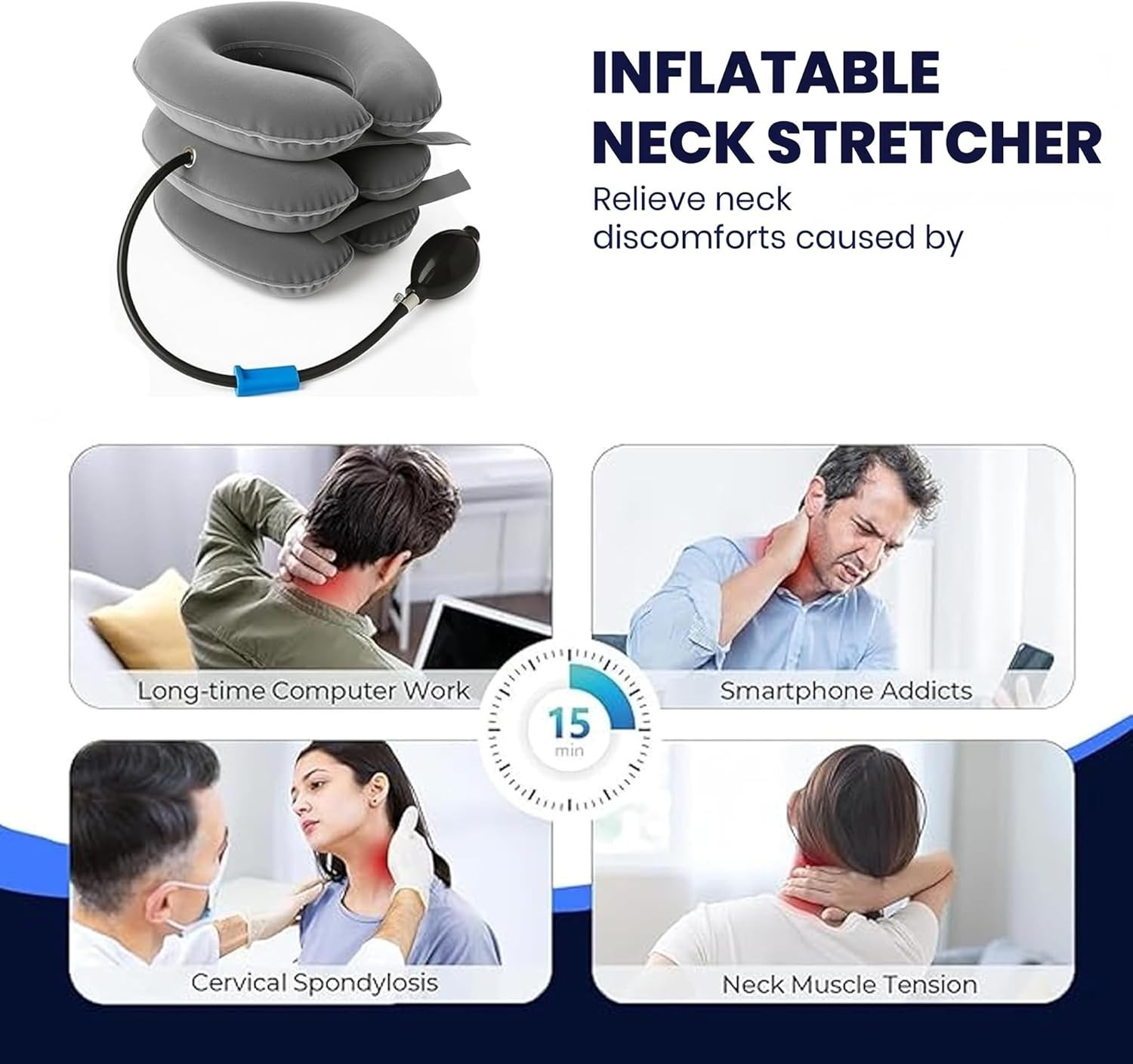 Neck Decompression Pillow – Adjustable for Optimal Comfort & Support