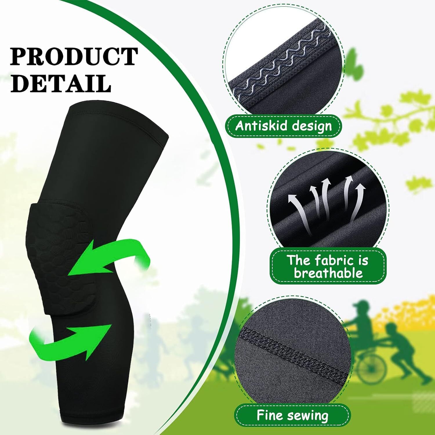 Knee Compression Pads Compression Knee Sleeve for Knee Pain Honeycomb Protection