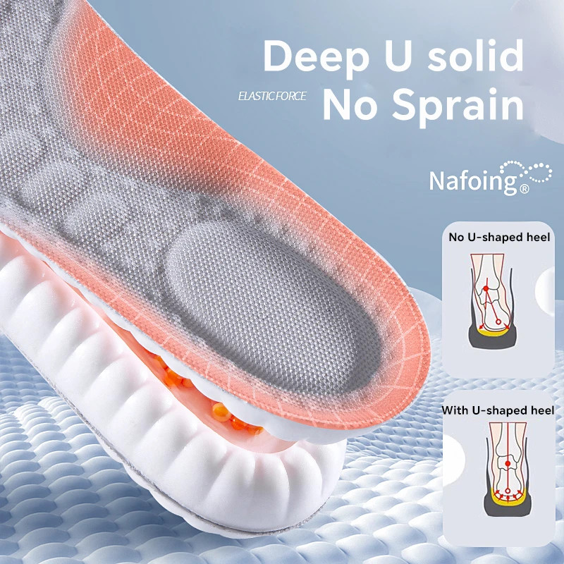 1Pair Sport Insoles Full for Feet PU air cushion Sole Soft Breathable Shock Abso