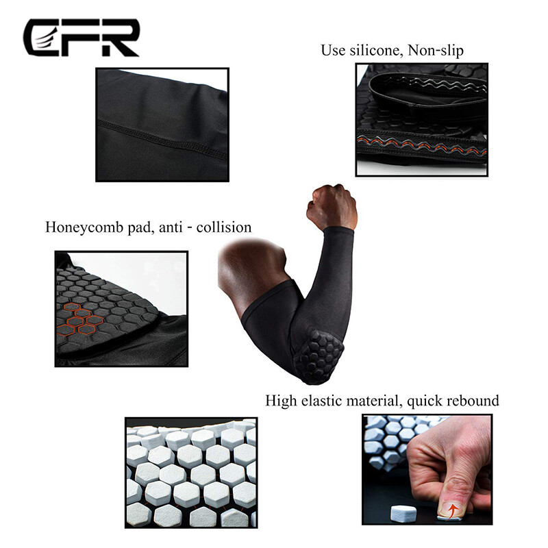 Elbow Support Honeycomb Pad Protector Sports Compression Brace Arm Sleeve Wrap