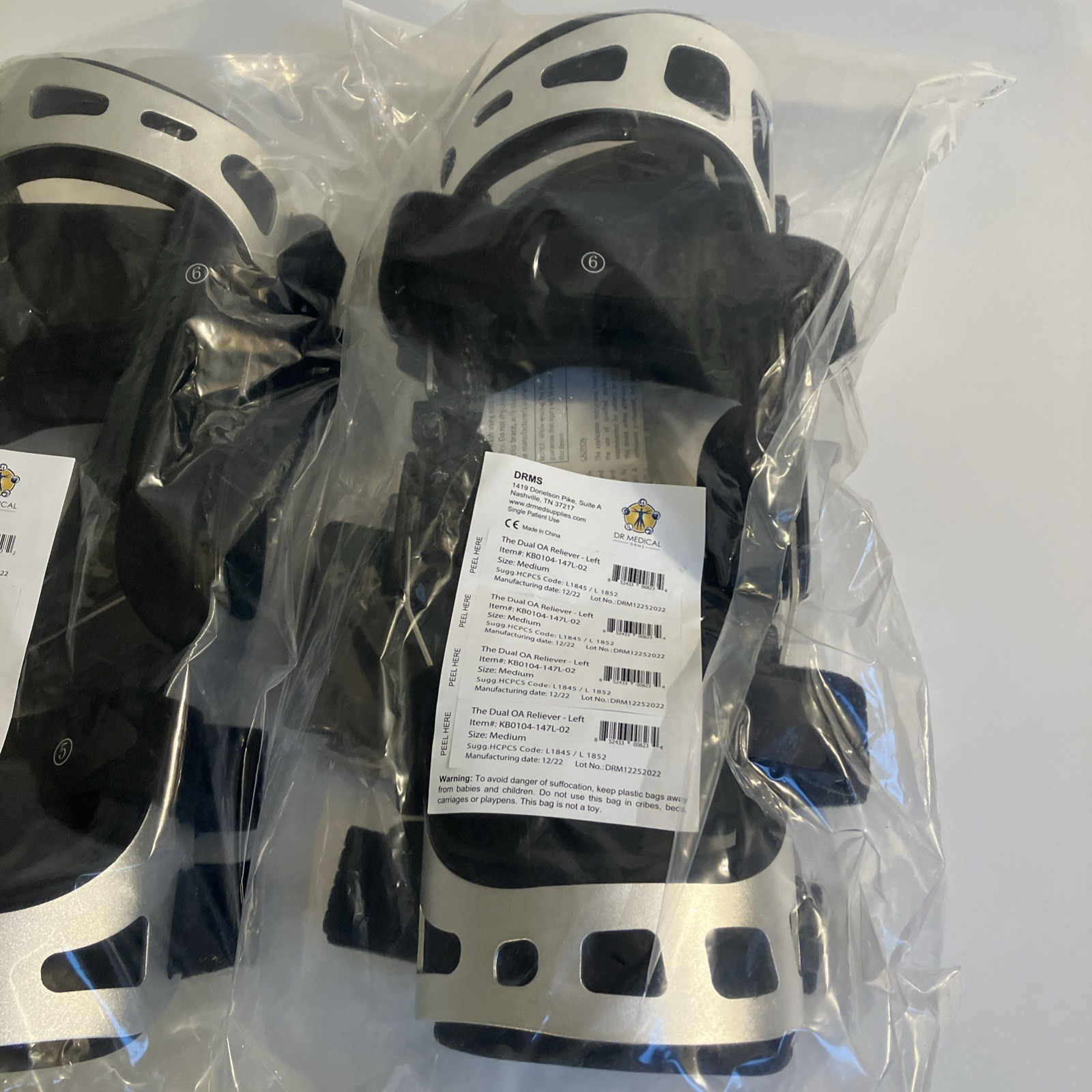 Dr Medical The Dual OA Reliever, L&R Knee Adjustable Brace Support Size: Medium