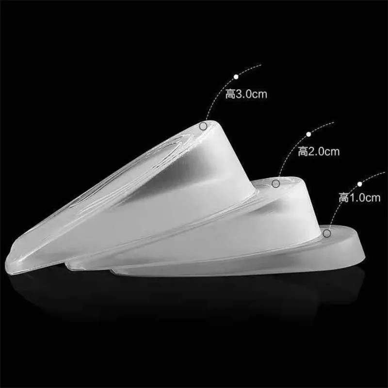 Silicone Gel Height Increase Insole Heel Lifting Inserts Shoe Foot Care Protecto