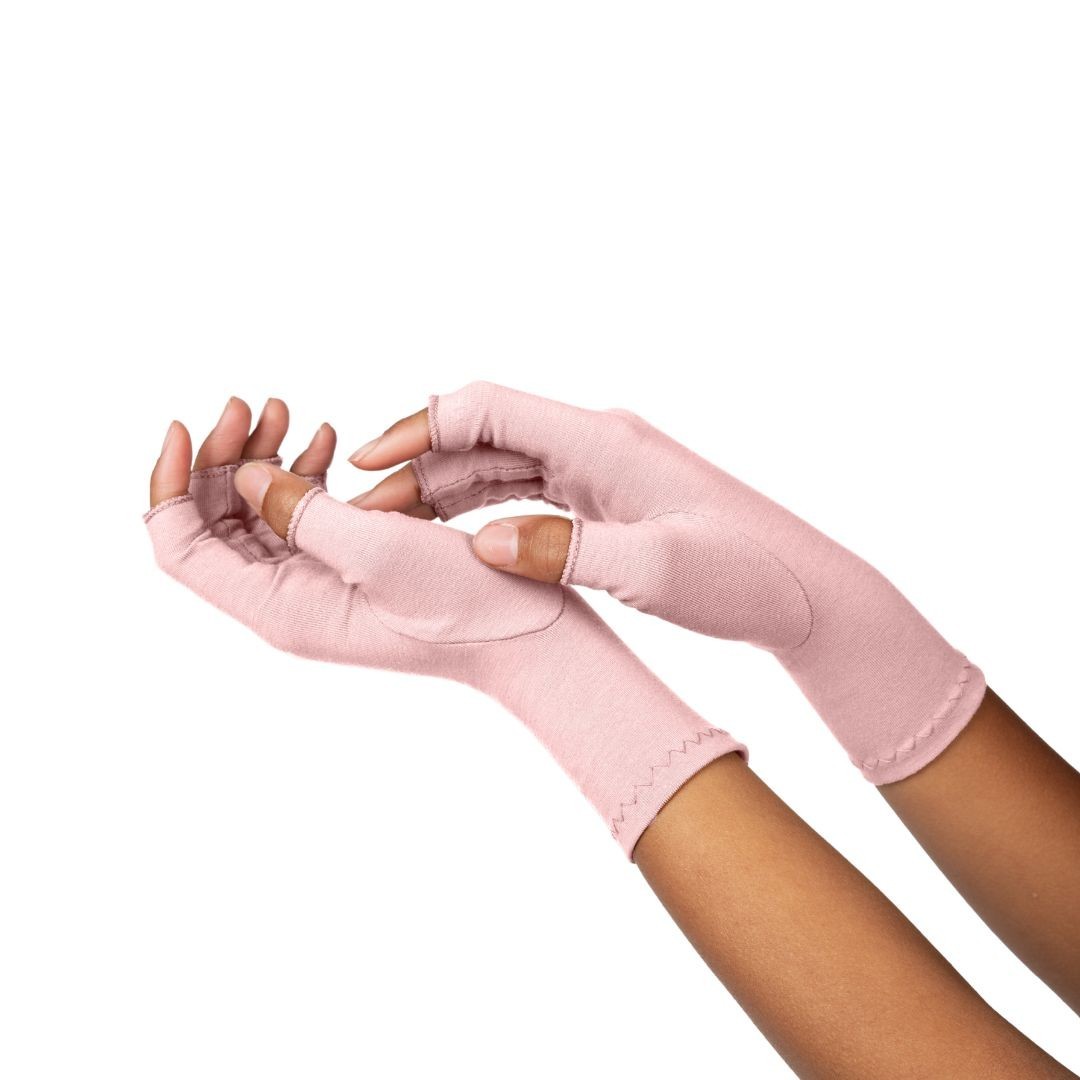 Tickled Pink Compression Gloves Relief From Arthritis: Comfy Cotton