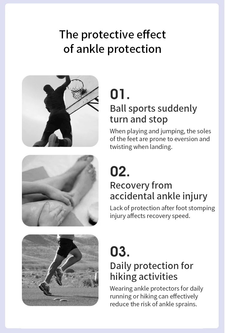 Elastic Ankle Brace Protector Sports Gym Fitness Support Belt.