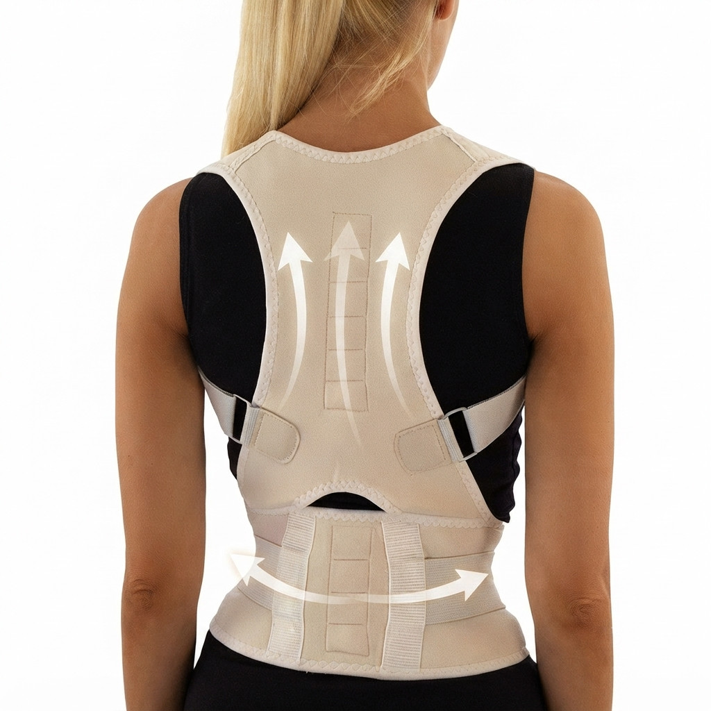 Adjustable Magnetic Posture Corrector Back Support Brace Belt