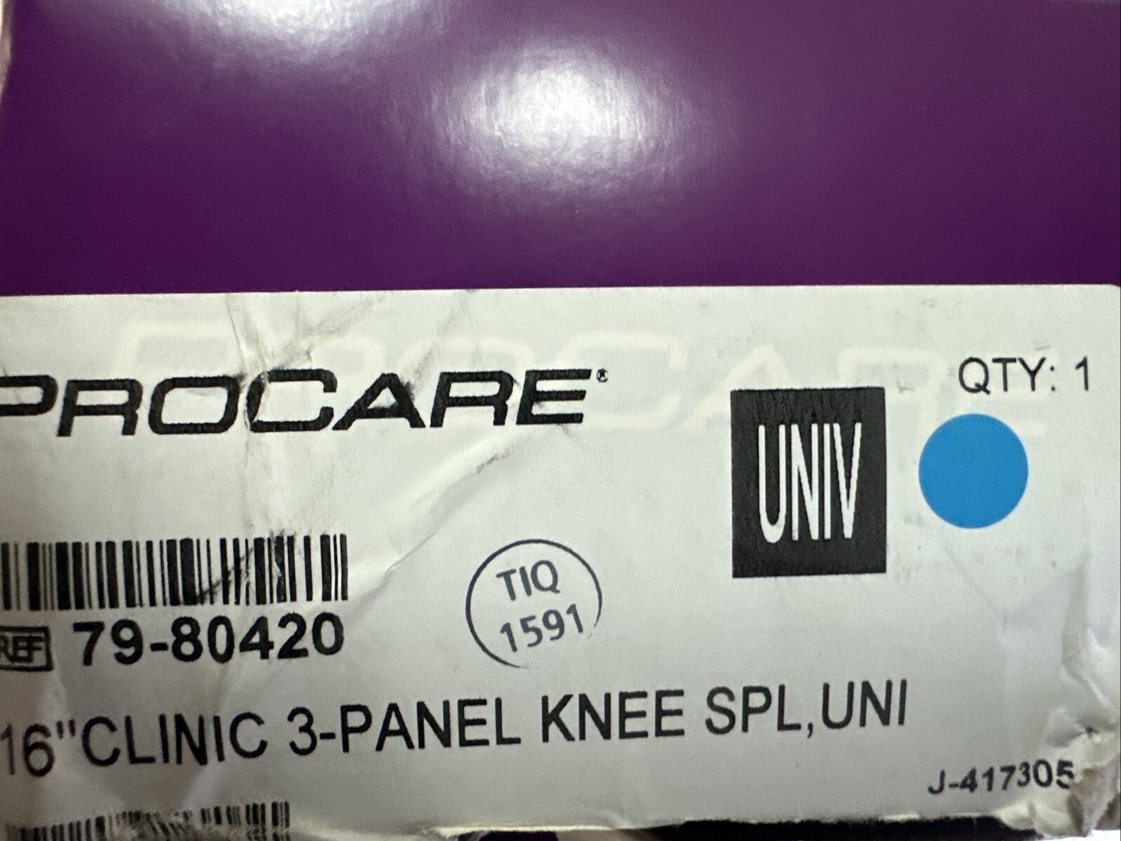 PROCARE 79-80420 3 Panel 16” Universal Knee Splint Immobilizer LEFT/RIGHT Leg.
