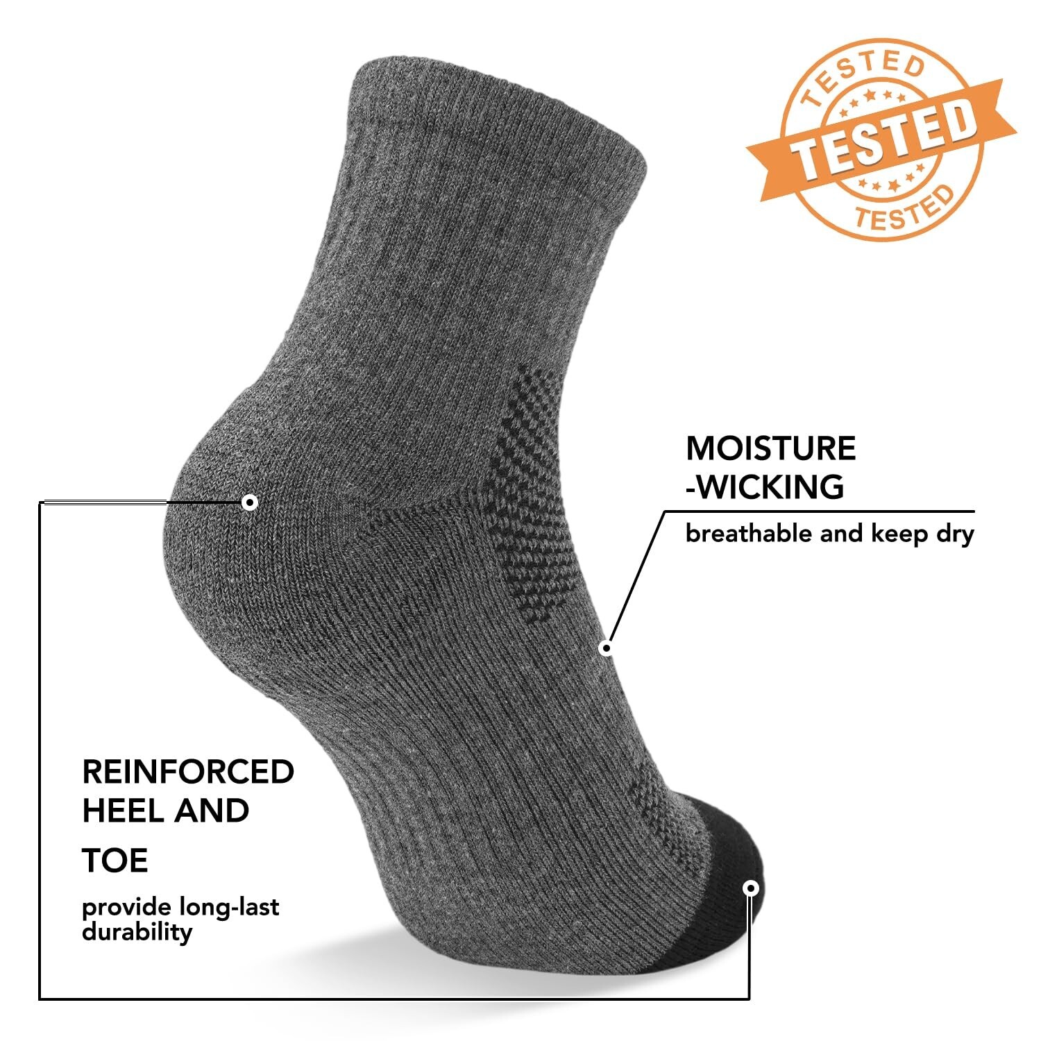 5 Pairs Copper Compression Socks for Women & Men – Ankle Plantar Fasciitis Ar…