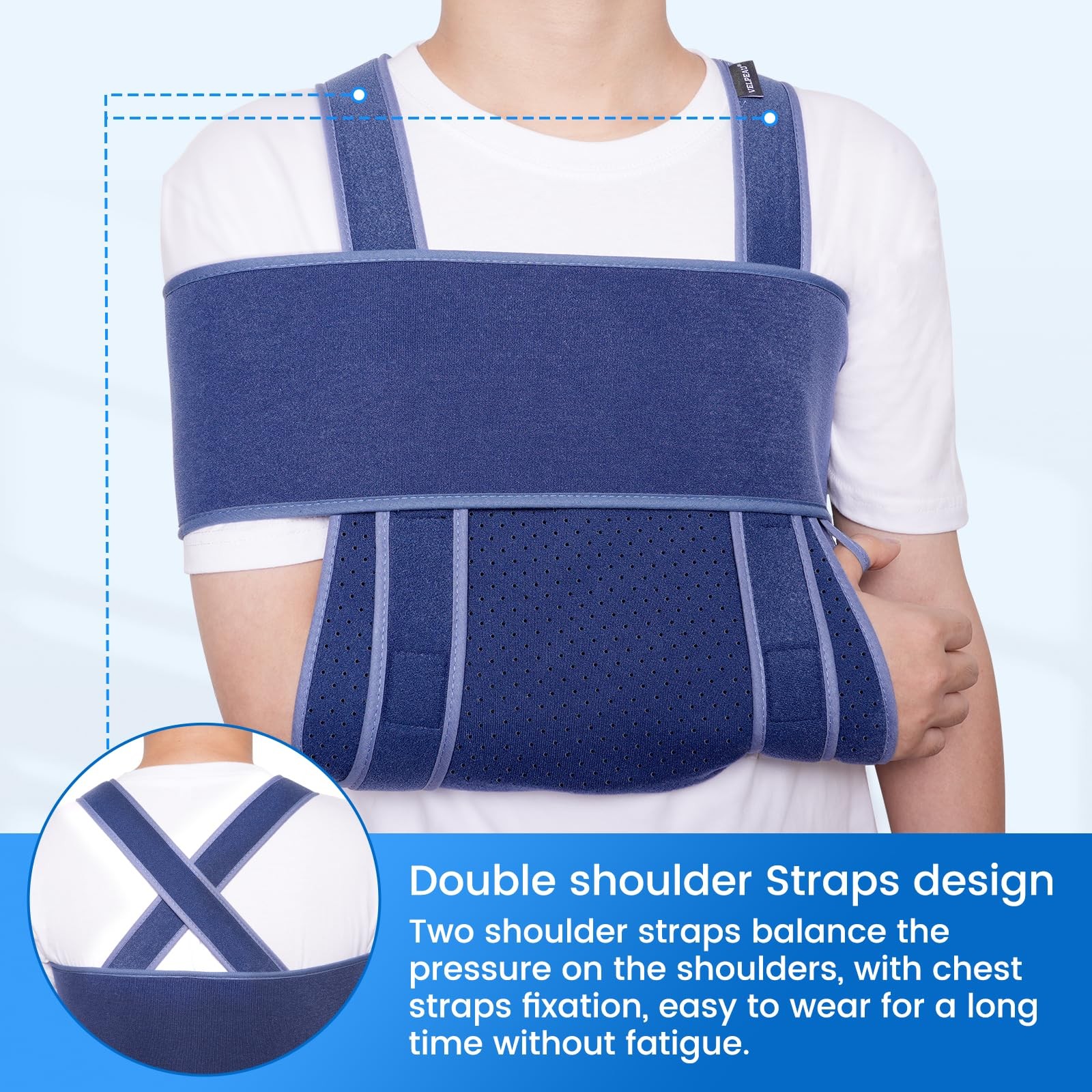 Velpeau Arm Sling for Sleep, Shoulder Immobilizer for Women & Men Very Soft …