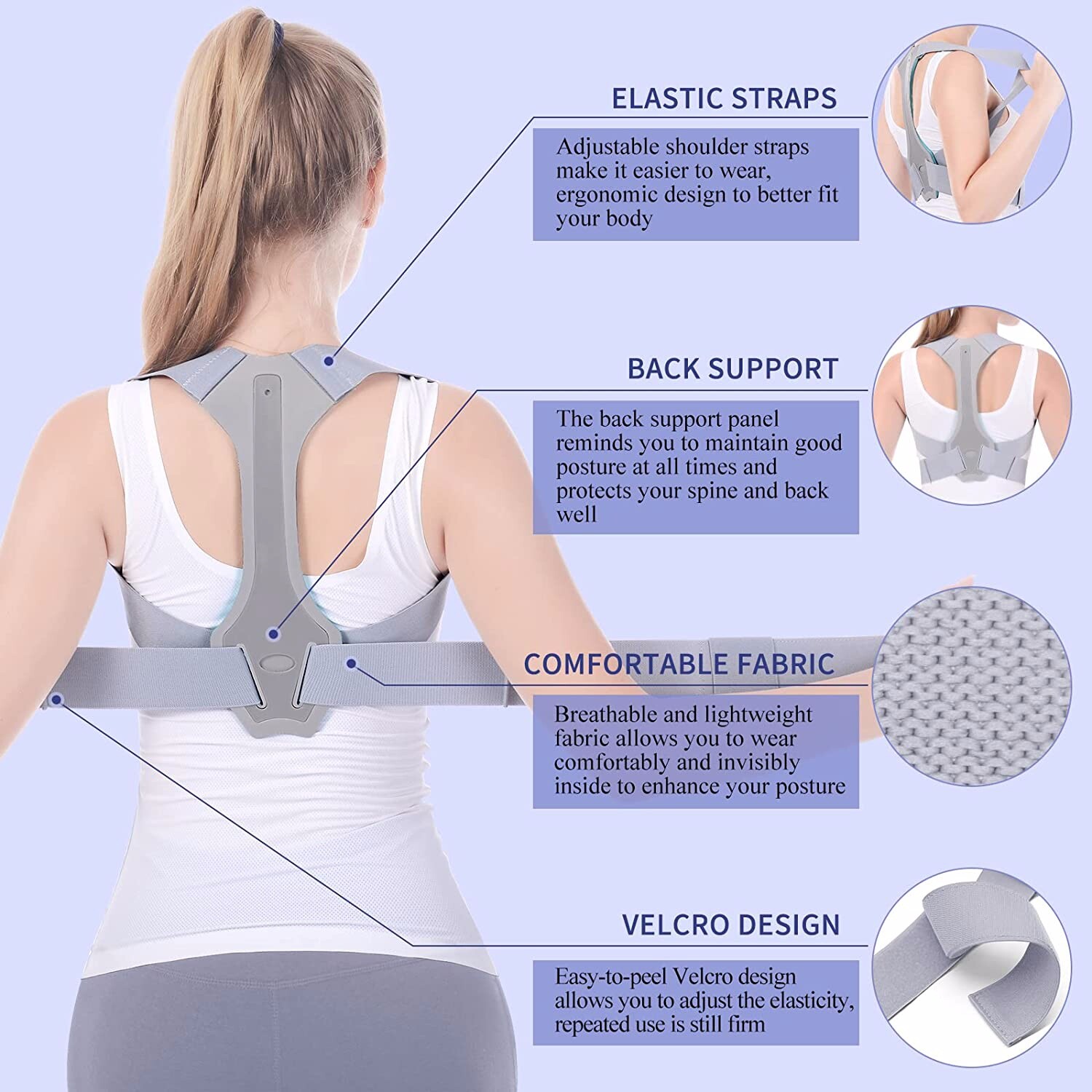 New– Anoopsyche Posture Corrector Adjustable Upper Posture Brace for Support
