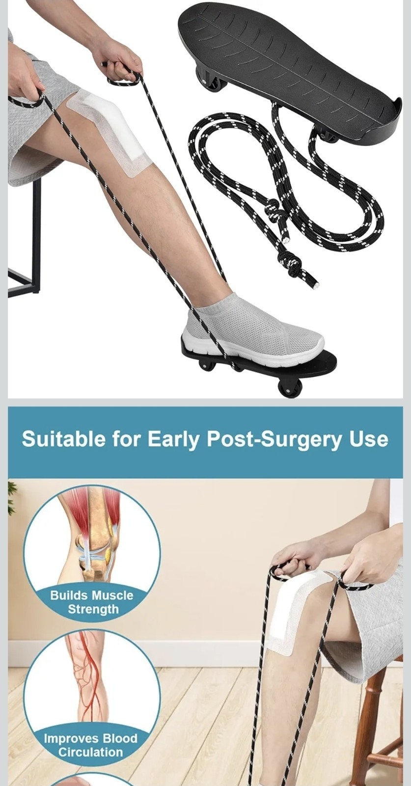 Knee Glide for Knee Replacement Recovery Aids Kit Knee Therapy Exercise Strength
