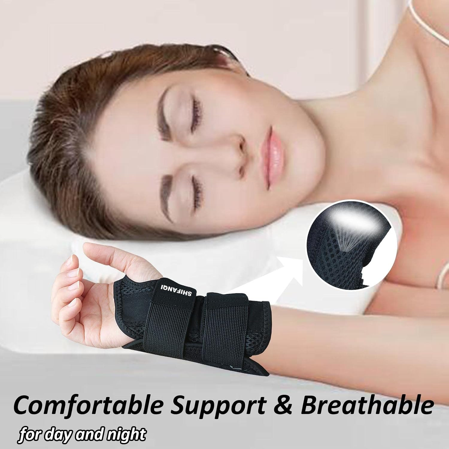 Compression Wrist Brace for Men and Women, Recovery Night Wrist Sleep Support…