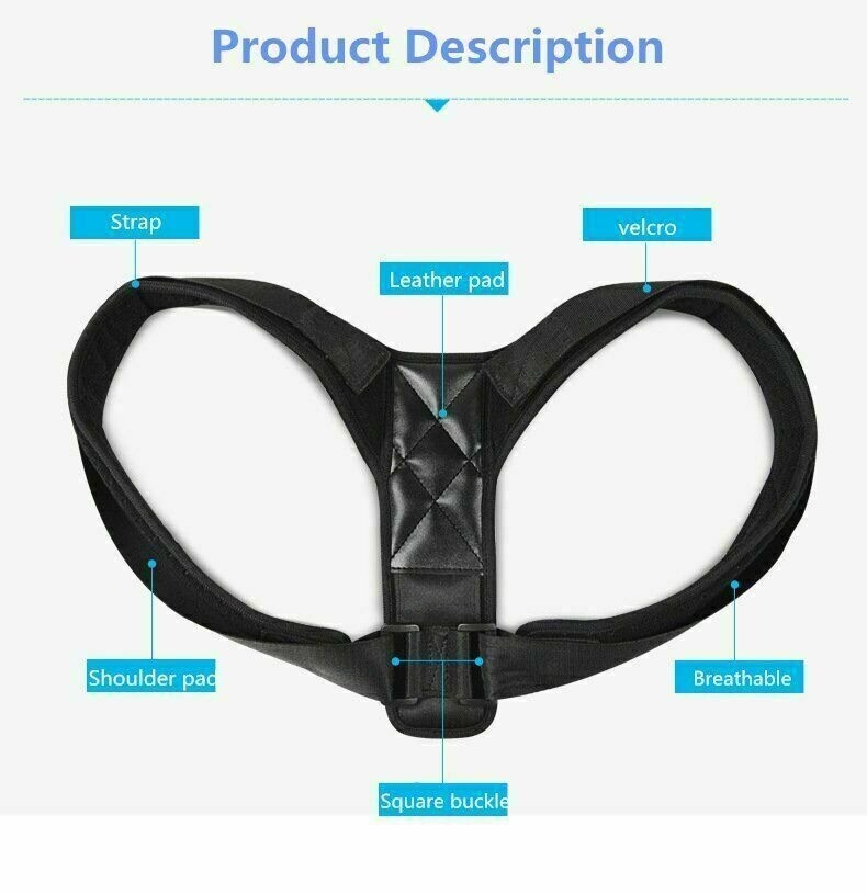 UNISEX POSTURE CORRECTOR ORTHOTICS SOFT BACK SUPPORT HUMPBACK COMFORTABLE HEALTH