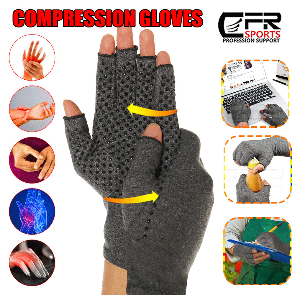 Medical Arthritis Gloves Compression Copper Pain Relief Hand Wrist Support Brace