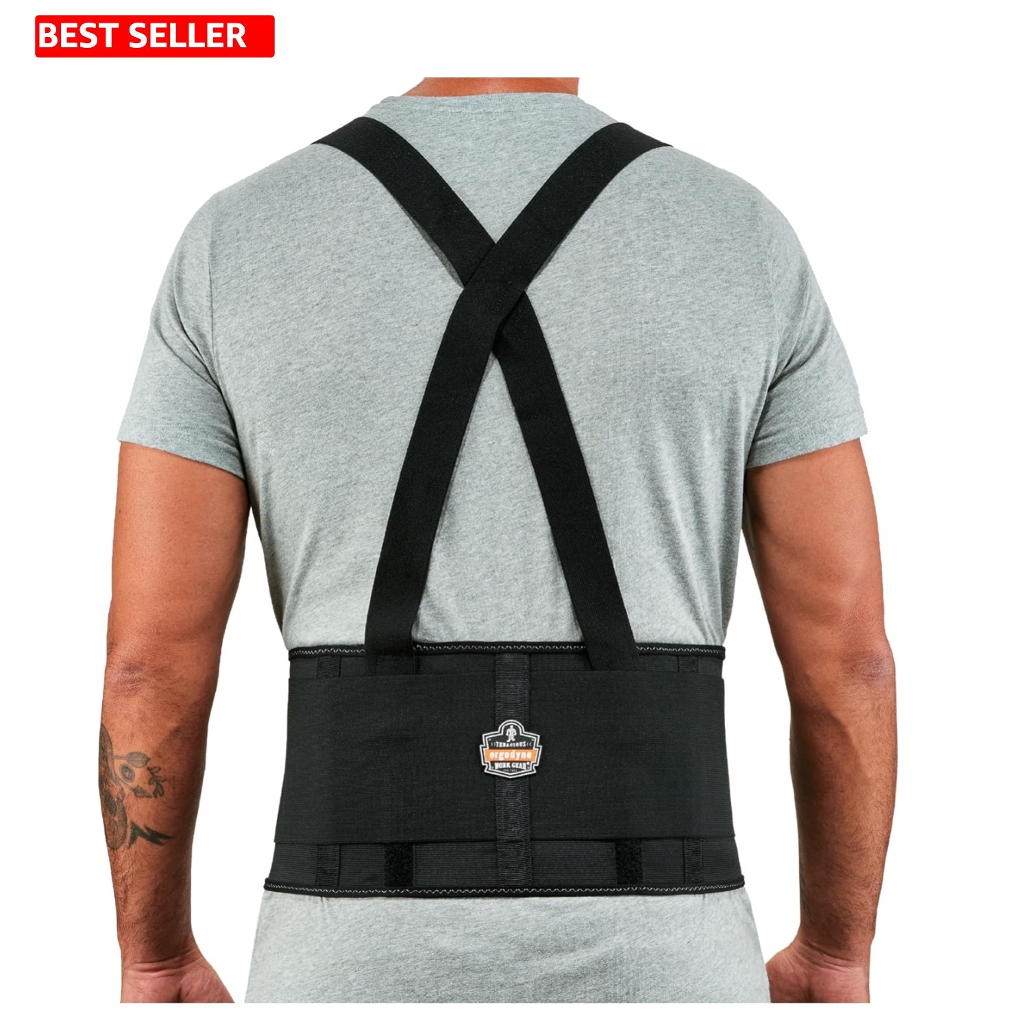 Comfortable 2X-Large Back Support Belt with Adjustable Straps for Heavy Lifting