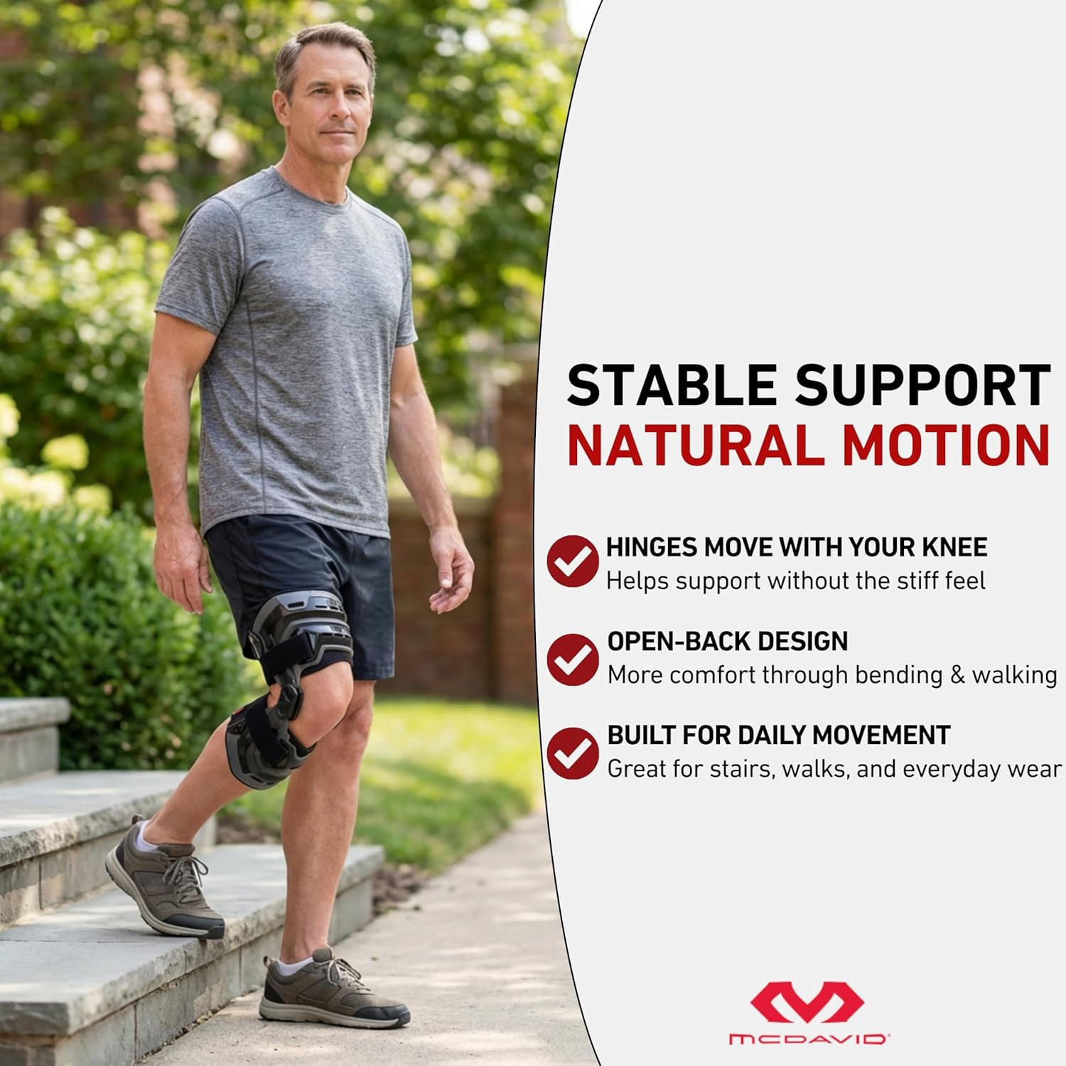 Knee Brace, Heavy Duty Hinged Knee Braces for Knee Pain, Instabilities, Ligament