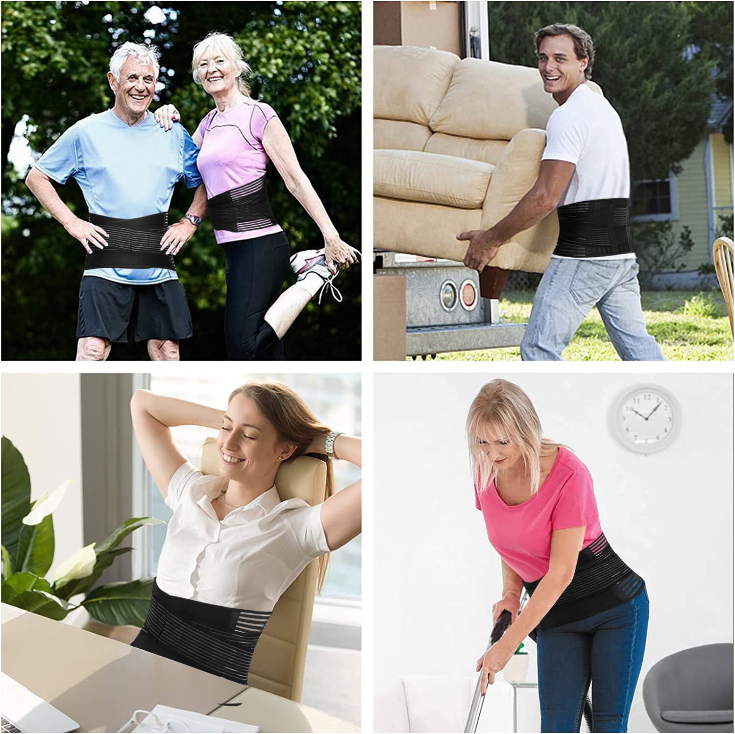 Fajas Para Hombres De Trabajo Que Trabajan Apoyando Espalda Baja Correas Doble @