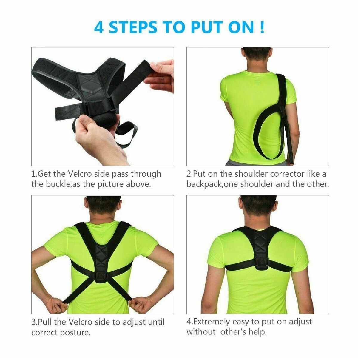 UNISEX POSTURE CORRECTOR ORTHOTICS SOFT BACK SUPPORT HUMPBACK COMFORTABLE HEALTH