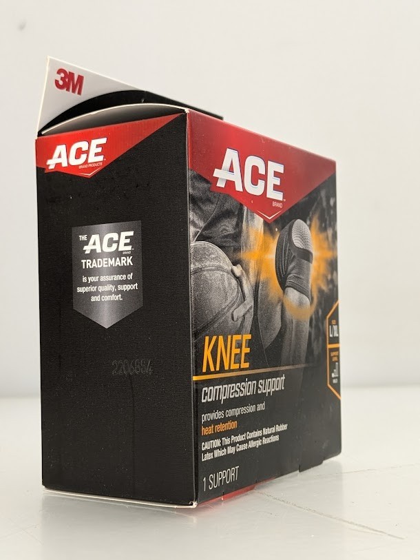 ACE Compression Knee Support Size Large / Extra Large 1 Mild Support Compression