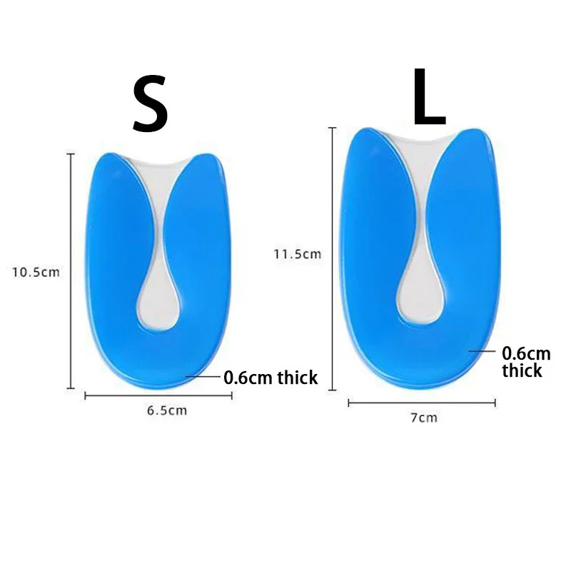 2pcs/4pcs Gel Heel Protectors Shock Absorbing Insoles Soft Elastic Silicone