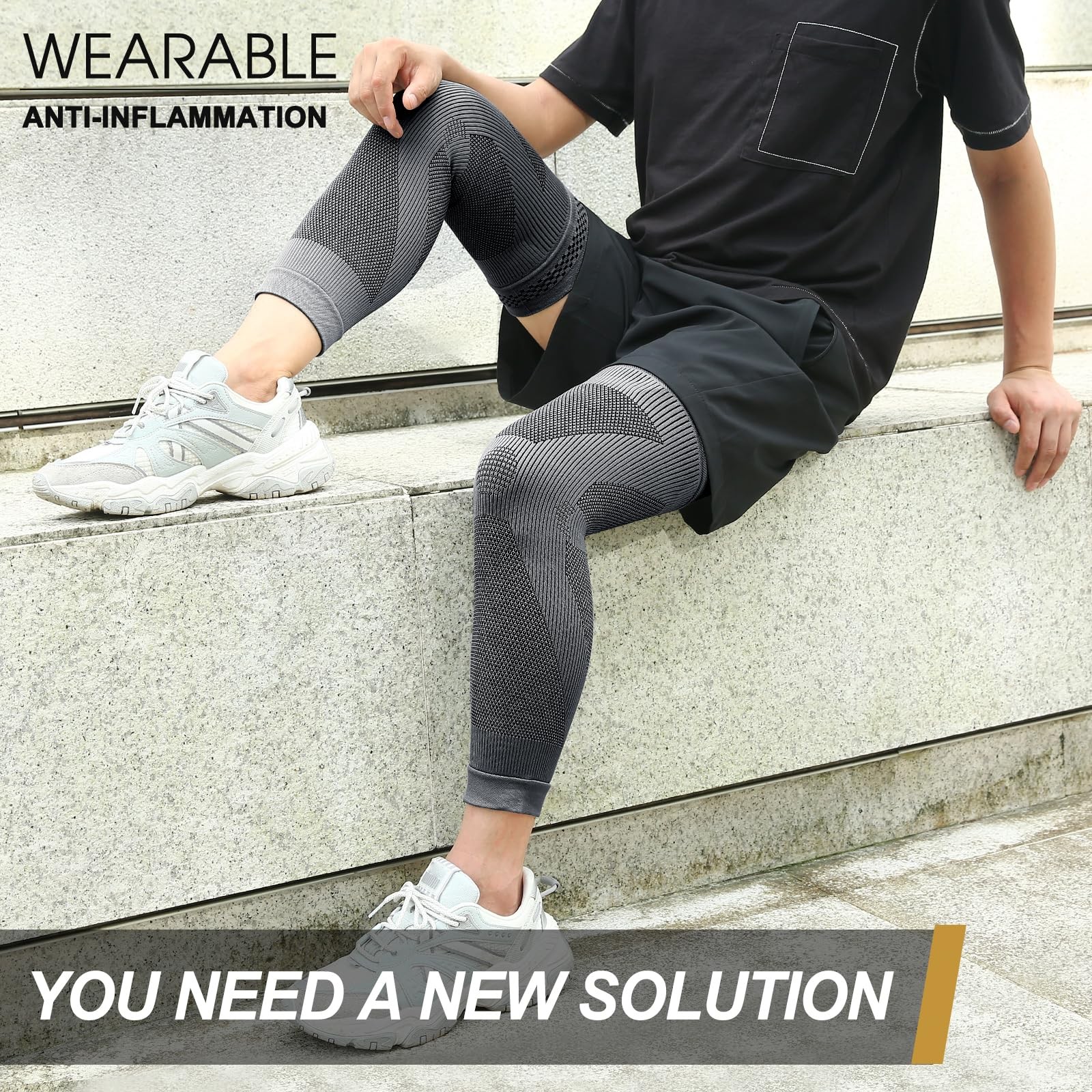 NEENCA Compression Leg Sleeve – Long Knee Sleeve, Ultra-thin Leg Sleeve