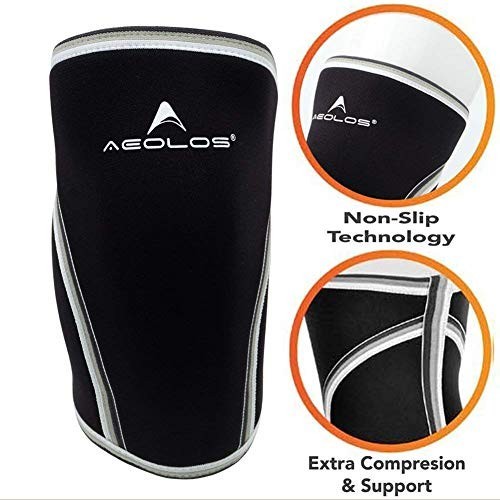 Knee Sleeves 1 Pair 7mm Compression Braces for Heavy Lifting Squats Gym Sports