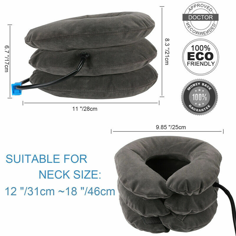 Inflatable Neck Stretching Pillow That Alleviates Neck Discomfort And Pressure