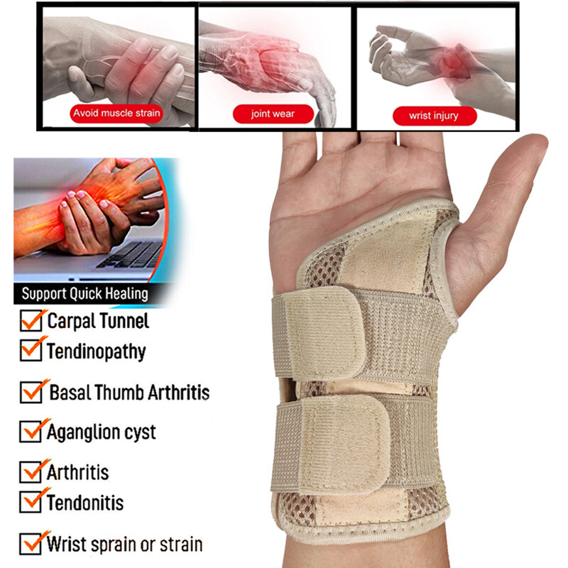 Wrist Hand Brace Night Support With Bone Splint Carpal Tunnel Sprain Arthritis