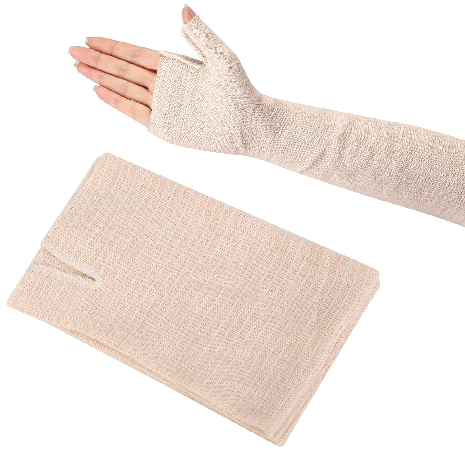 Tubular Stockinette, 4PCS Hand Socks for Splint Elastic Arm Cast Cover Gauze Sle