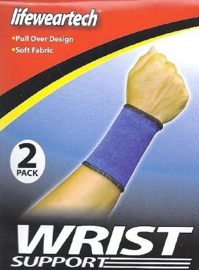 Wrist Support Wraps For Everyday Pull Over Design Soft Fabric 2 Pack NEW