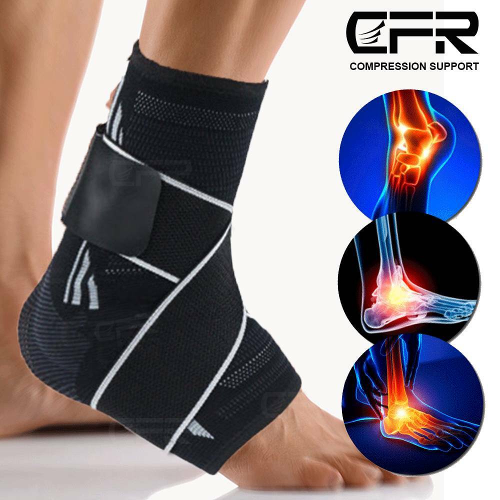 Sports Ankle Brace Compression Support Sleeve Achilles Tendon Ligament Sprain DS