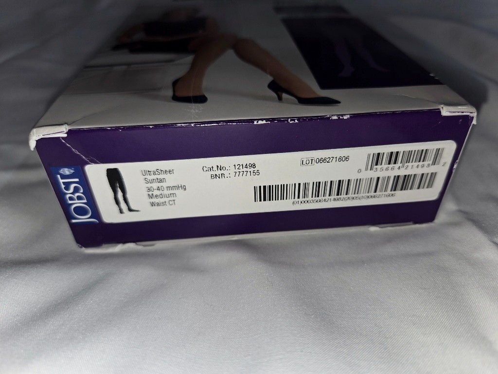 JOBST Ultra Sheer Waist CT 30-40mmHg Suntan M Compression Stockings 121498 J2
