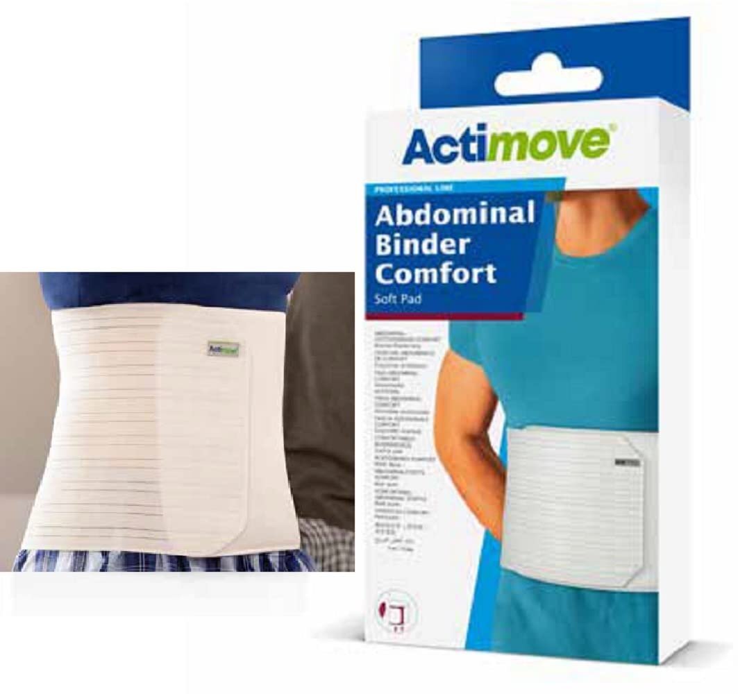Actimove Abdominal Binder Comfort with Soft Pad 12in White Large (61″ -…