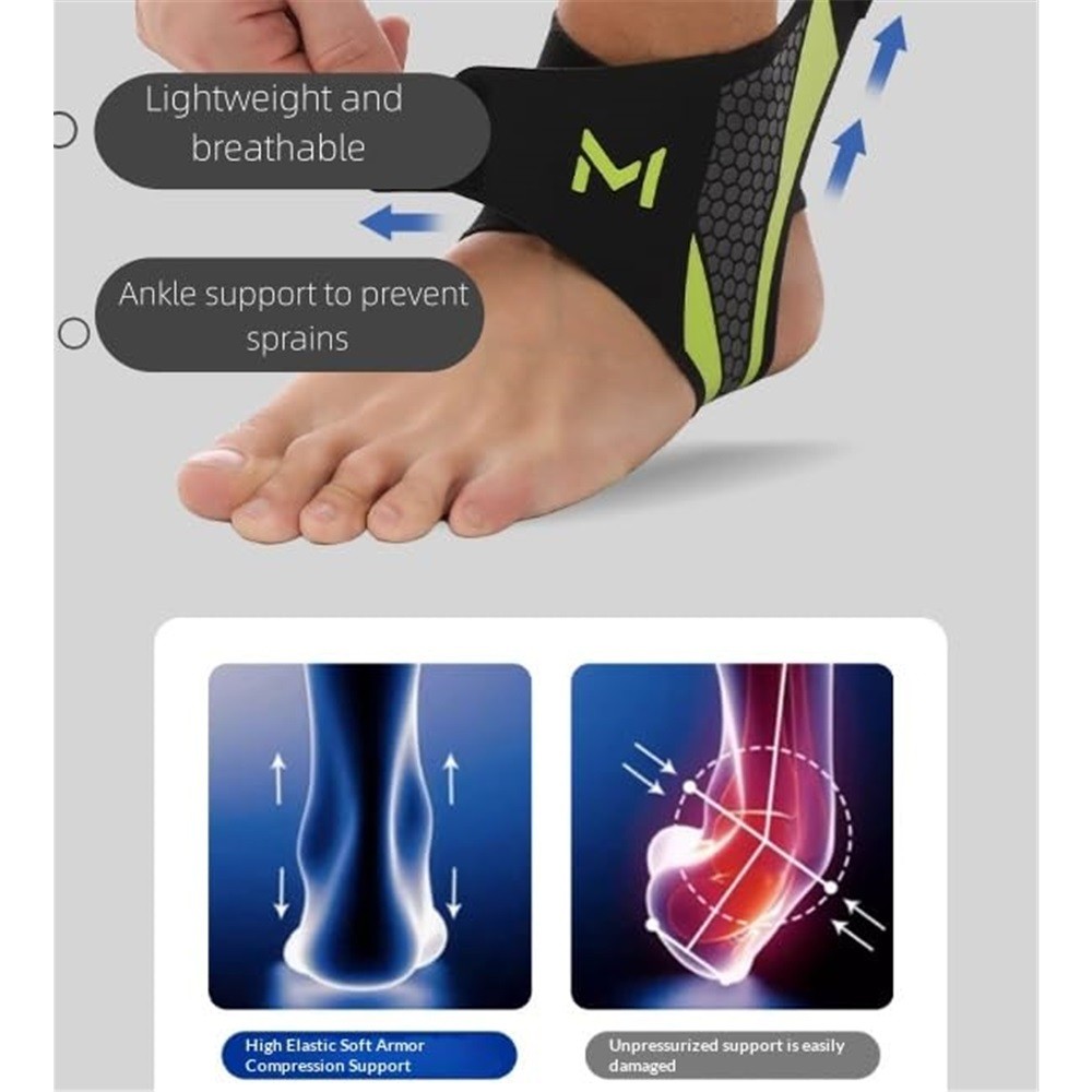 2 Pack Ankle Brace–Adjustable Lace Up Ankle Stabilizer with Straps Arch Support