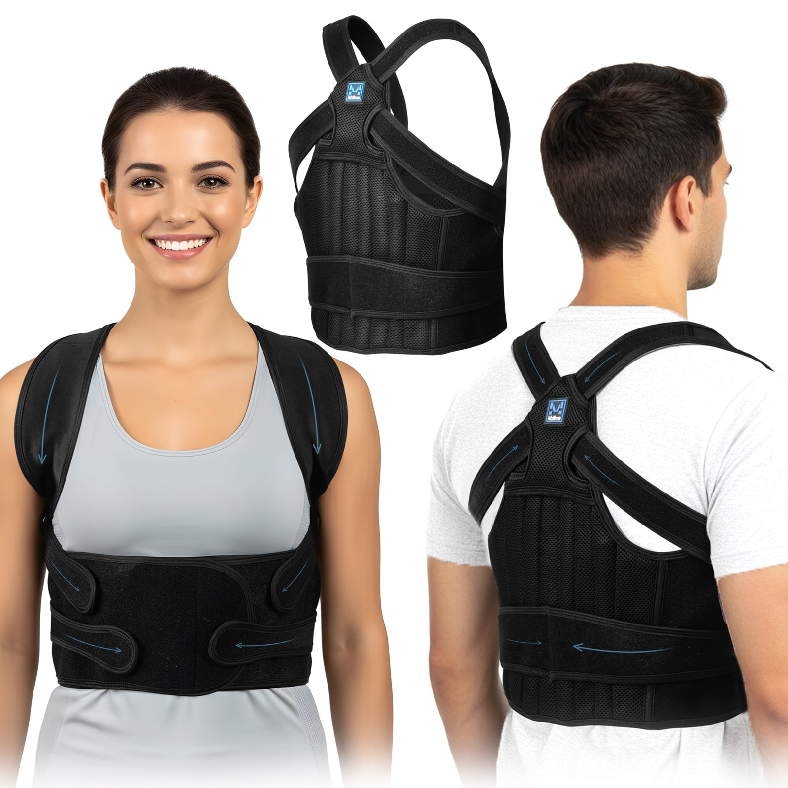 Posture Corrector for & Men – Adjustable Back Brace for Alignment, Pain & Bac…
