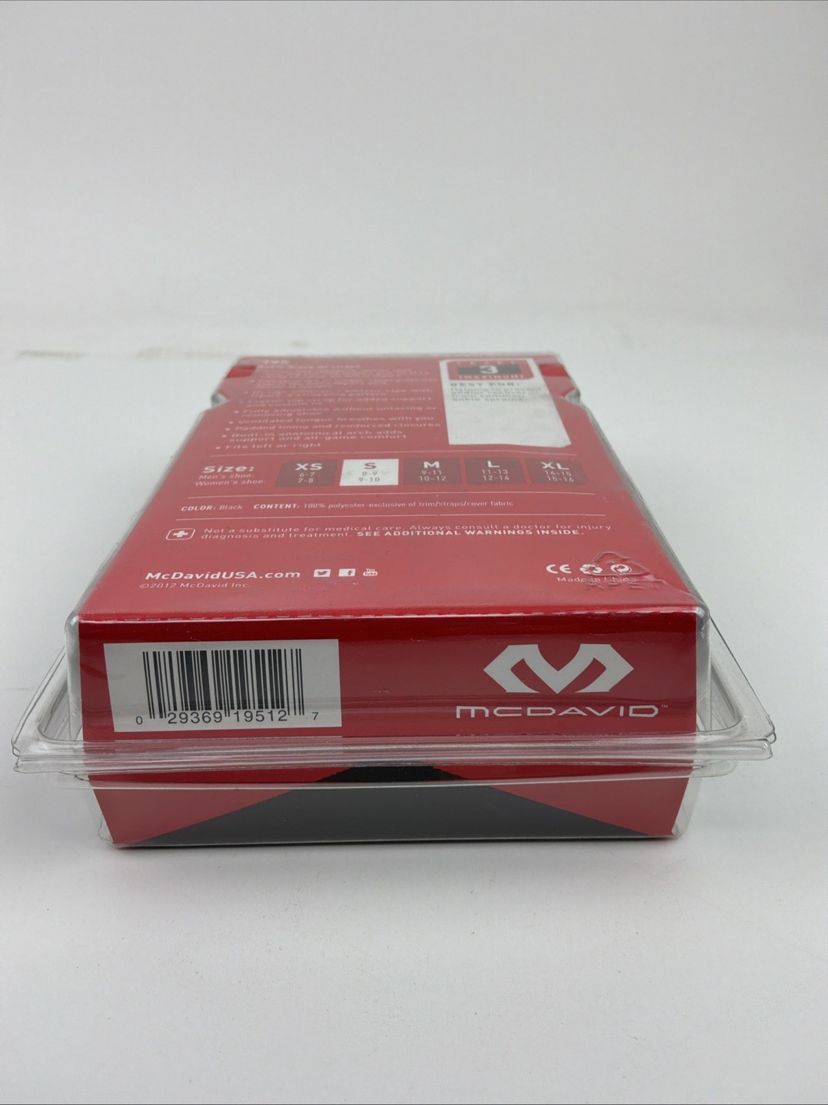 McDavid 195 Ankle Brace W/straps Level 3 Maximum Size S Women 9-10 Mens 8-9