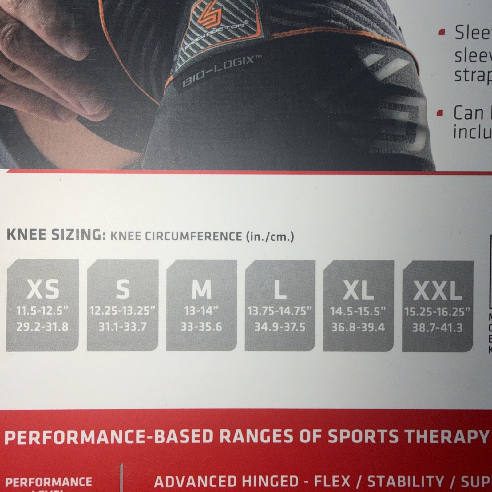 Shock Doctor Elite performance Knee Brace 2090 BioLogix medium left 13”-14”