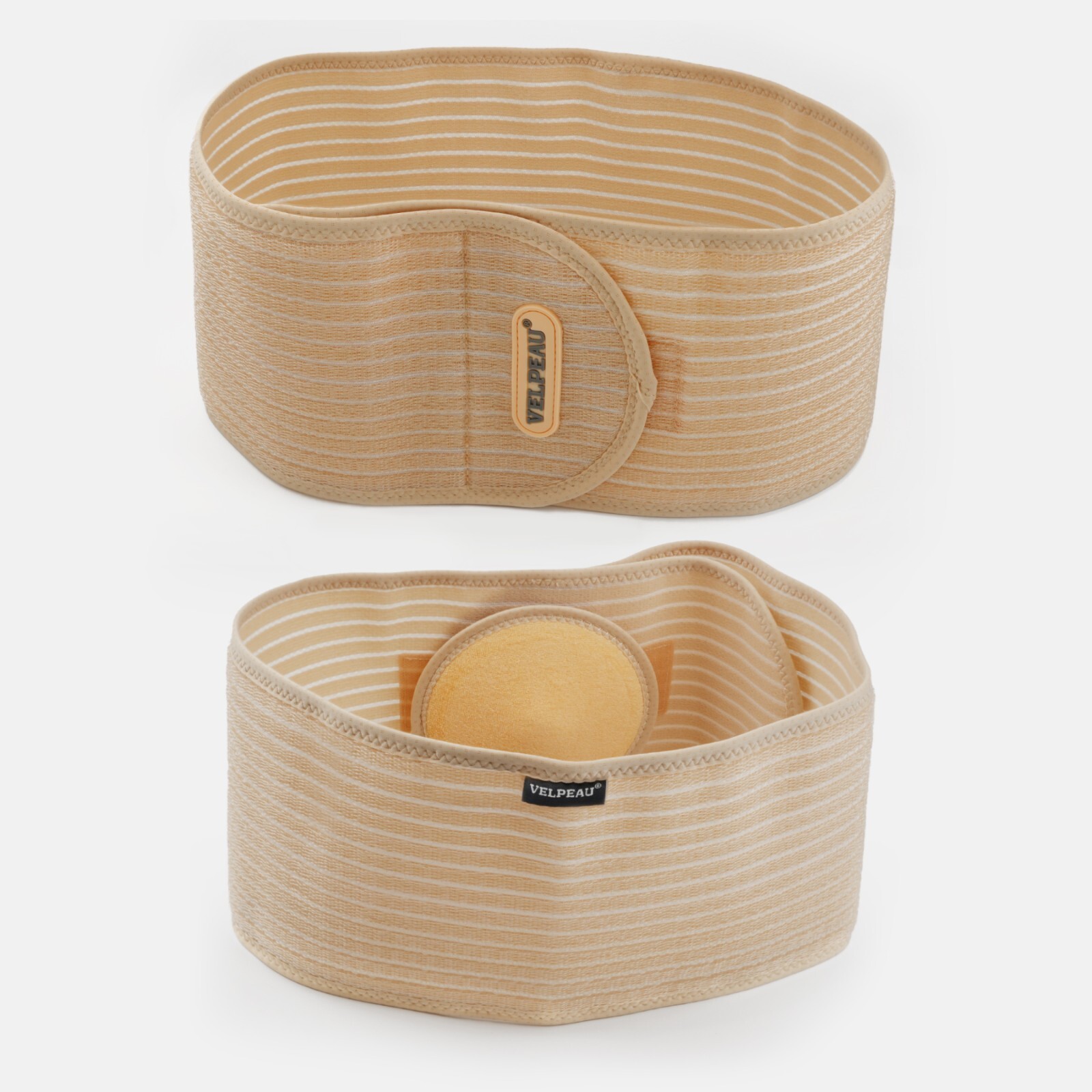 VELPEAU Umbilical Navel Hernia Belt with Ventilation Holes Compression Pad