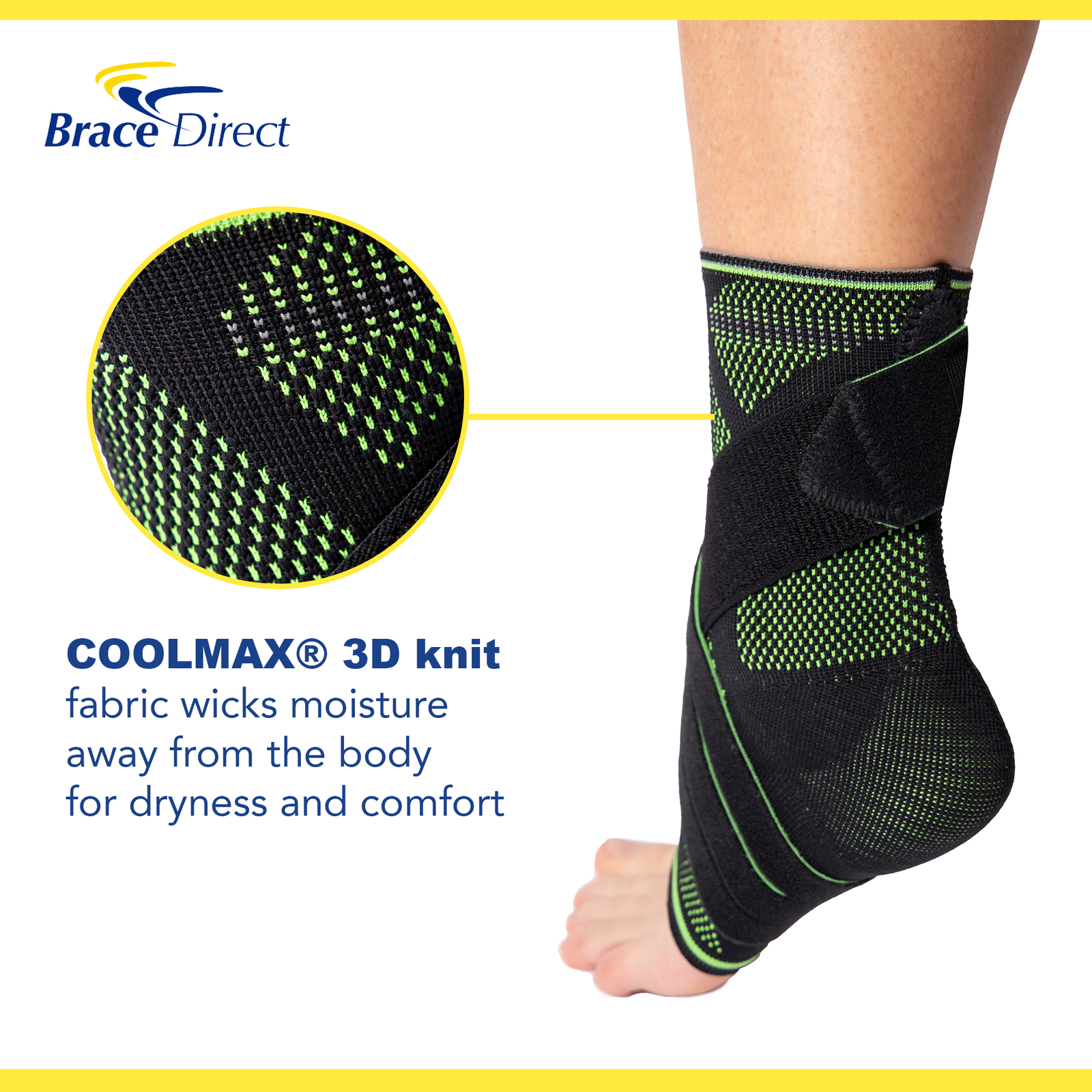 Sport Ankle Support Brace – Adjustable Stabilizing Compression with Fig 8 Strap